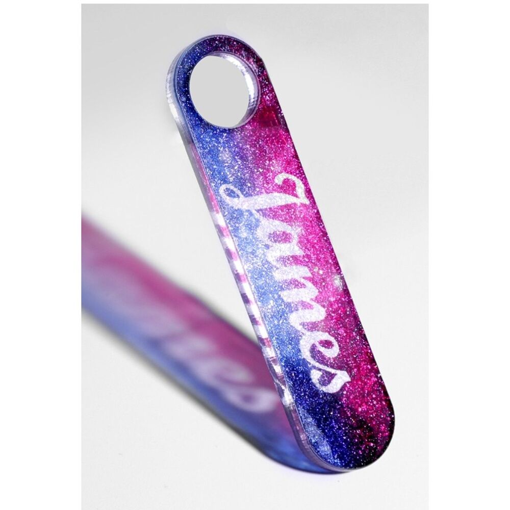 PYD Life Acrylic Glitter thin name plate, PLM-3001, NIB